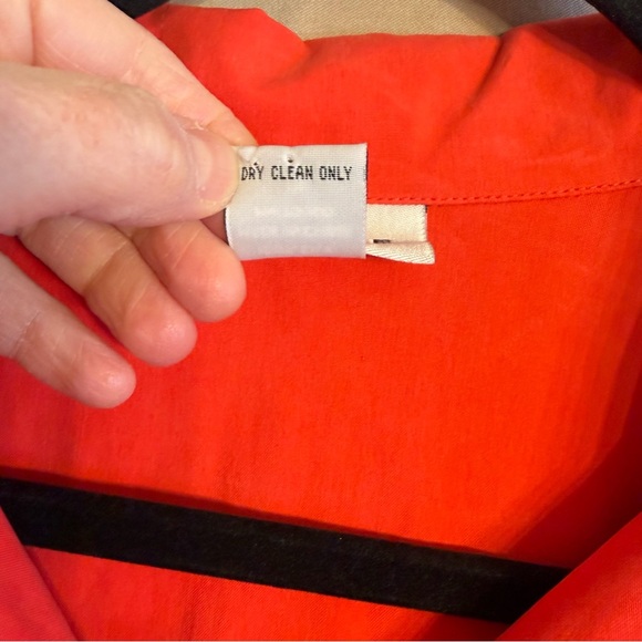 Avenue Women’s 18 Silk Collared ShirtDress Bright Coral/Orange - Picture 4 of 7